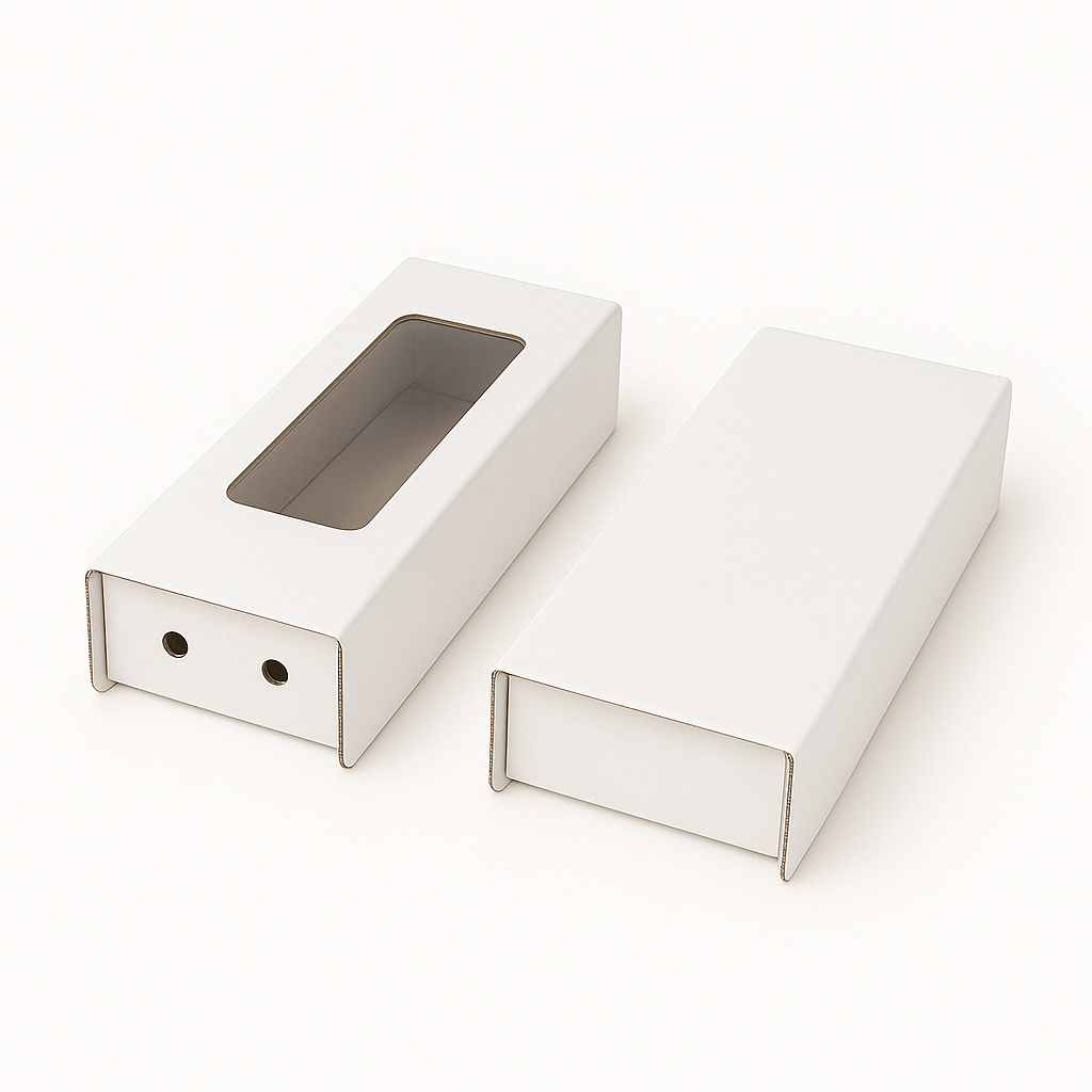 CATERING PLATTER BOXES - MINI ( Top 10” x 4” Base 8” x 4” Height 2.5”) / WHITE WITHOUT WINDOW