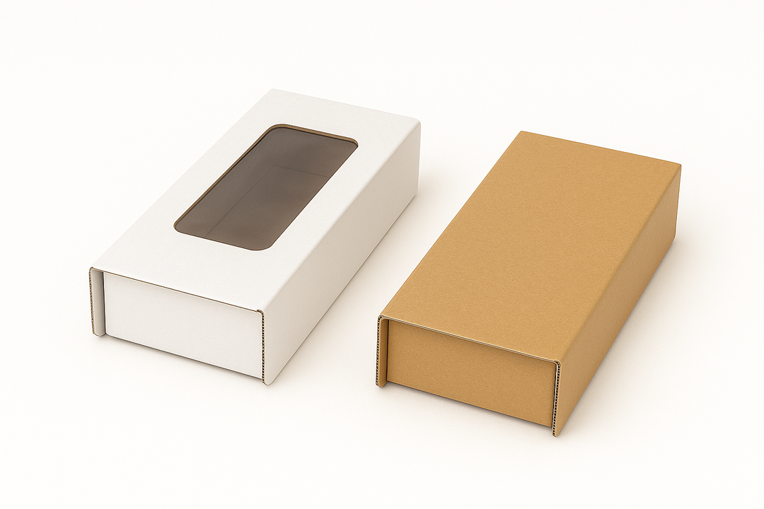 CATERING PLATTER BOXES - MINI ( Top 10” x 4” Base 8” x 4” Height 2.5”) WHITE WITH WINDOW