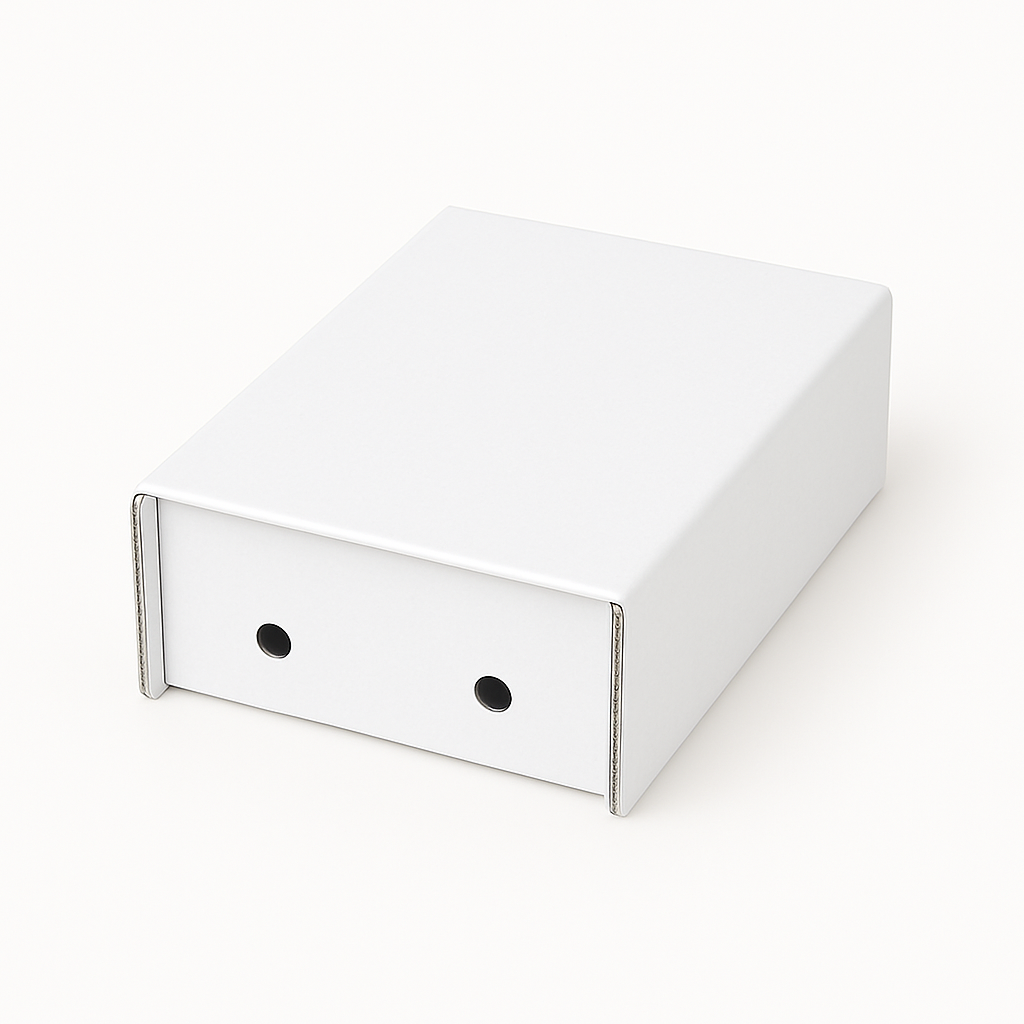 CATERING PLATTER BOXES - MINI ( Top 7.8” x 5 , Base 5.8” x 4 Height 2.5”) / WHITE - WITHOUT WINDOW _0