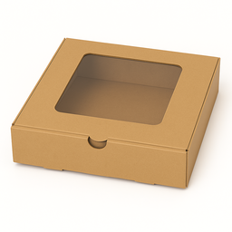 CATERING PLATTER BOXES - 12” x 10‘’ x 3’’ / BROWN - WITH WINDOW