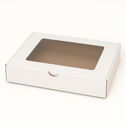 CATERING PLATTER BOXES - 15.5” x 11‘’ x 4’‘/ WHITE WITH WINDOW