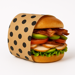 DELI PAPERS - ''POLKA DOT'' / BLACK & BROWN- 3 SIZES
