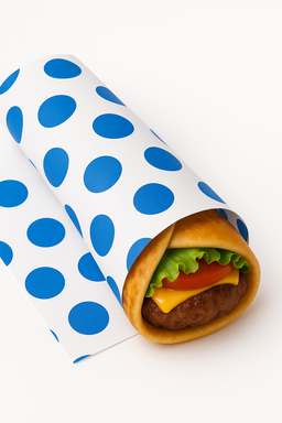  DELI PAPERS - “POLKA DOT”  / BLUE & WHITE - 3 SIZES