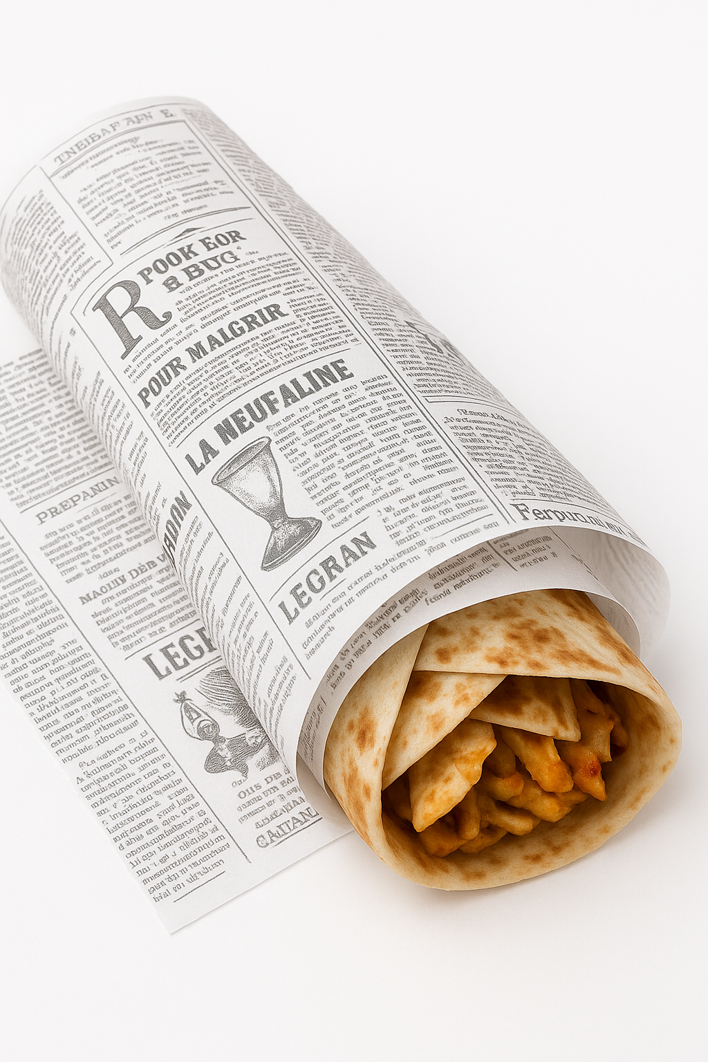 DELI PAPERS - “NEWSPAPER PRINTS'' / BLACK & WHITE - 3 SIZES