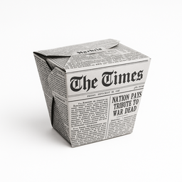 CHINESE TAKEOUT PAILS - RETRO NEWSPAPER PRINTS  - 946ml (32oz)