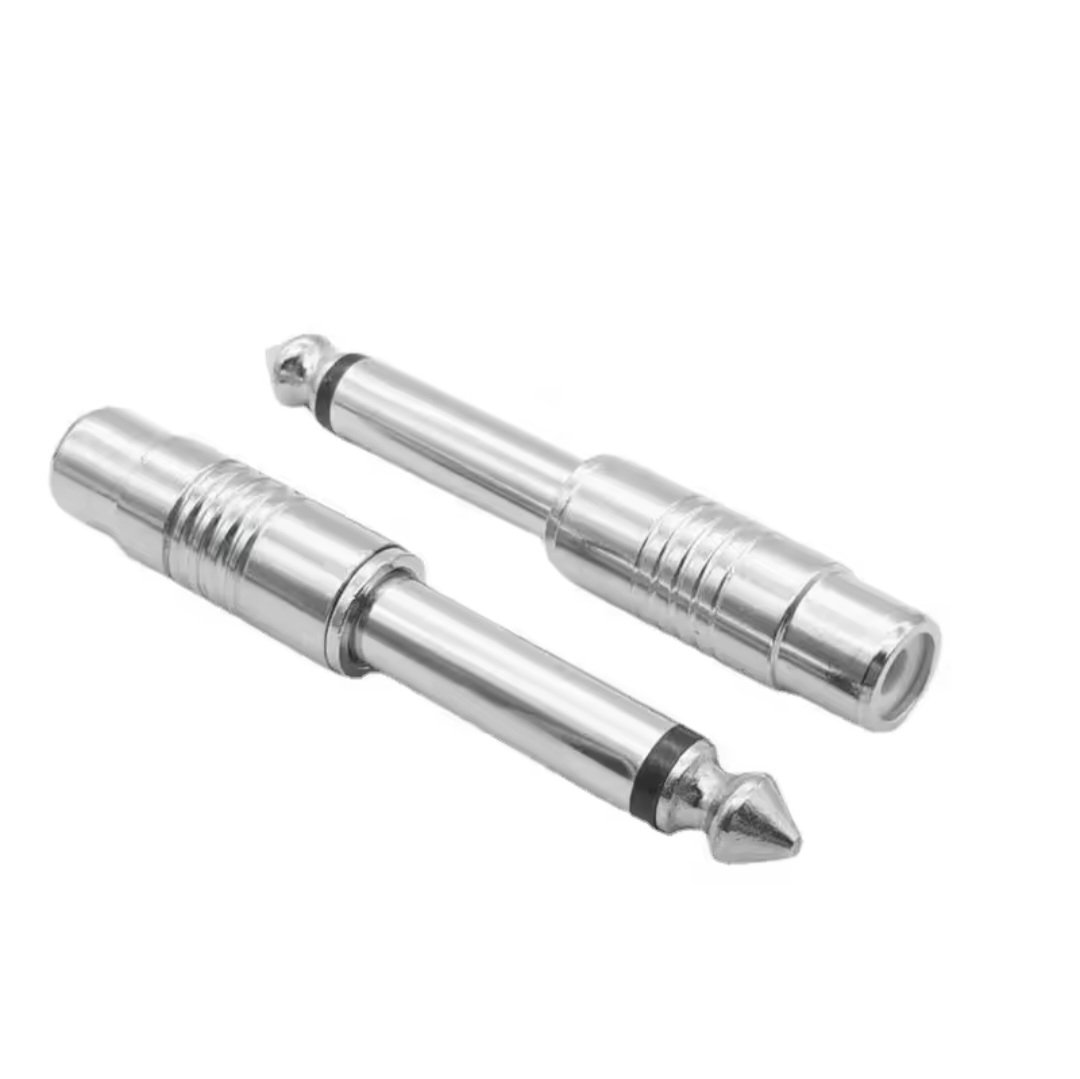 Mono 6.35mm ¼" Male Jack to RCA Female Adapter