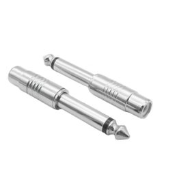 Mono 6.35mm ¼" Male Jack to RCA Female Adapter