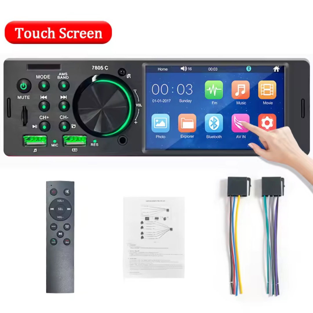 Bluetooth 4" Touch Screen Car Radio | with Remote_0
