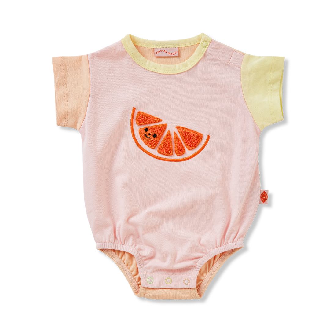 Cotton Applique Bodysuit (Orange)