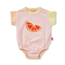 Cotton Applique Bodysuit (Orange)