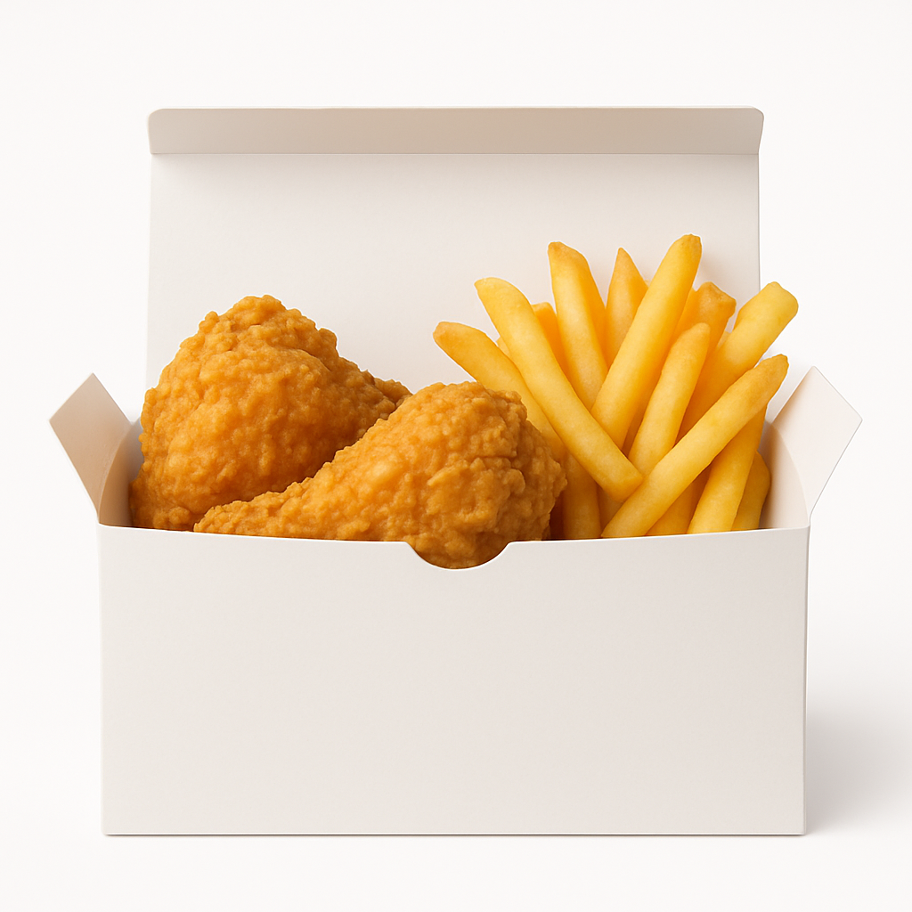 QUICK SERVICE TAKEOUT BOXES - PLAIN WHITE _0
