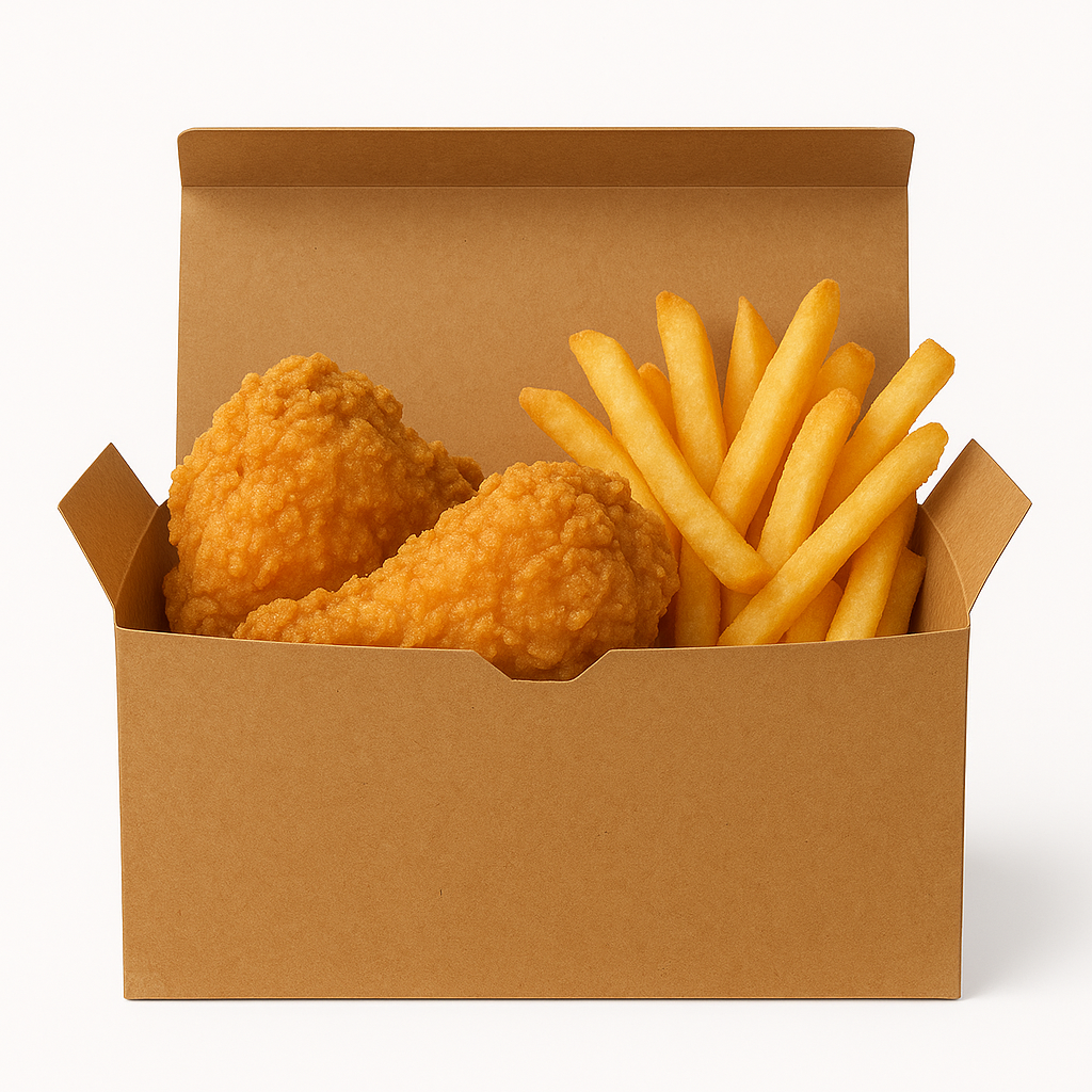 QUICK SERVICE TAKEOUT BOXES - PLAIN BROWN