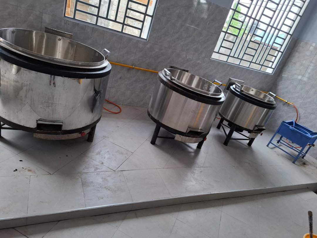 Jiko la Gas, sufuria na mfuniko - Stainless steel only