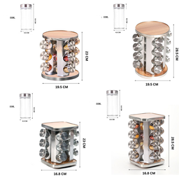 360 ROTATION SPICE JAR RACK