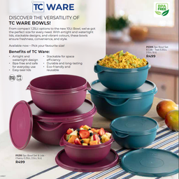 Bowl With Lid 1.25Lt - Cherry 