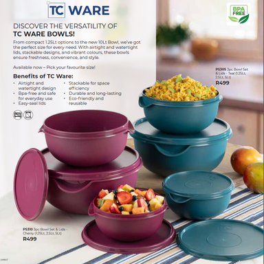 Bowl With Lid 5Lt - Cherry
