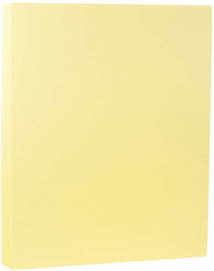 Light yellow 24lb, 8 ½ x 11 Paper