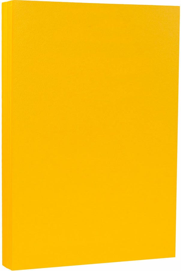 Sunflower Yellow weight 32lb, size 8 ½ x 11 Paper