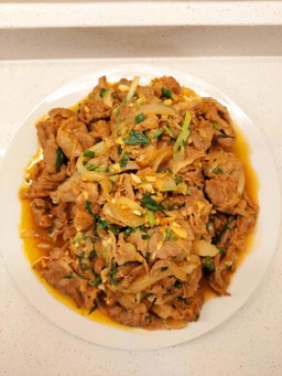 Stir-fry shabu shabu pork collar