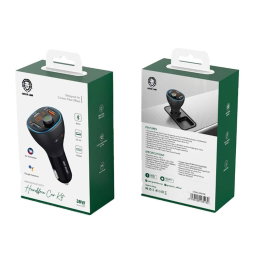 Green Wireless Hands-Free Car Kit with Built-In FM Transmitter 38W