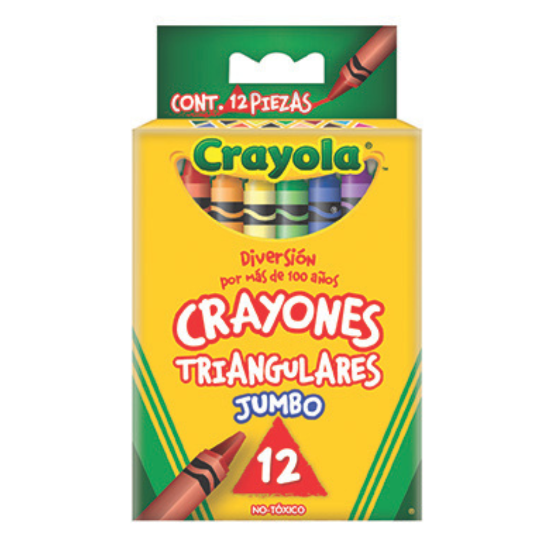 Crayon triangulares jumbo 12pz. Crayola_0