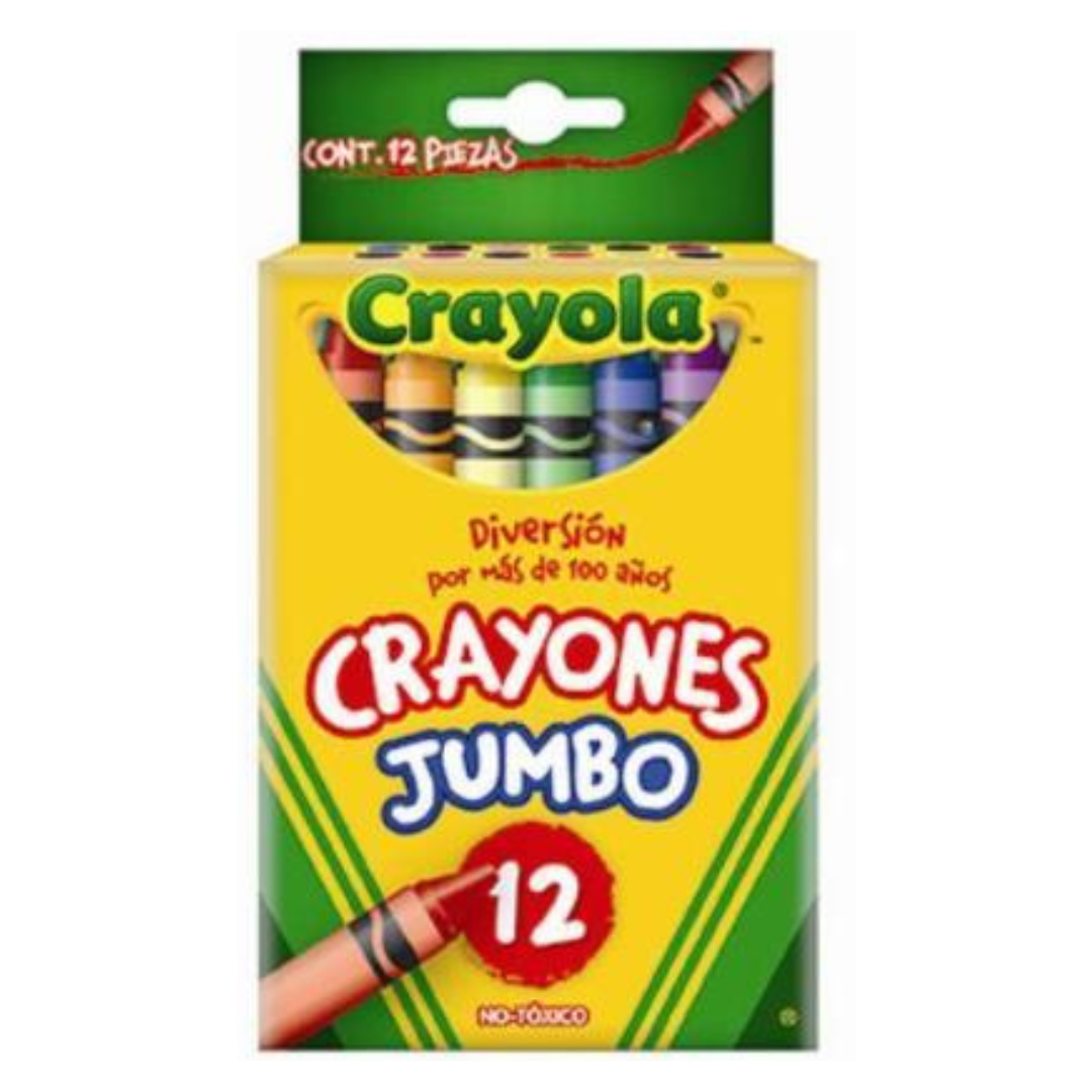 Crayon jumbo crayola 12pza. Redondos