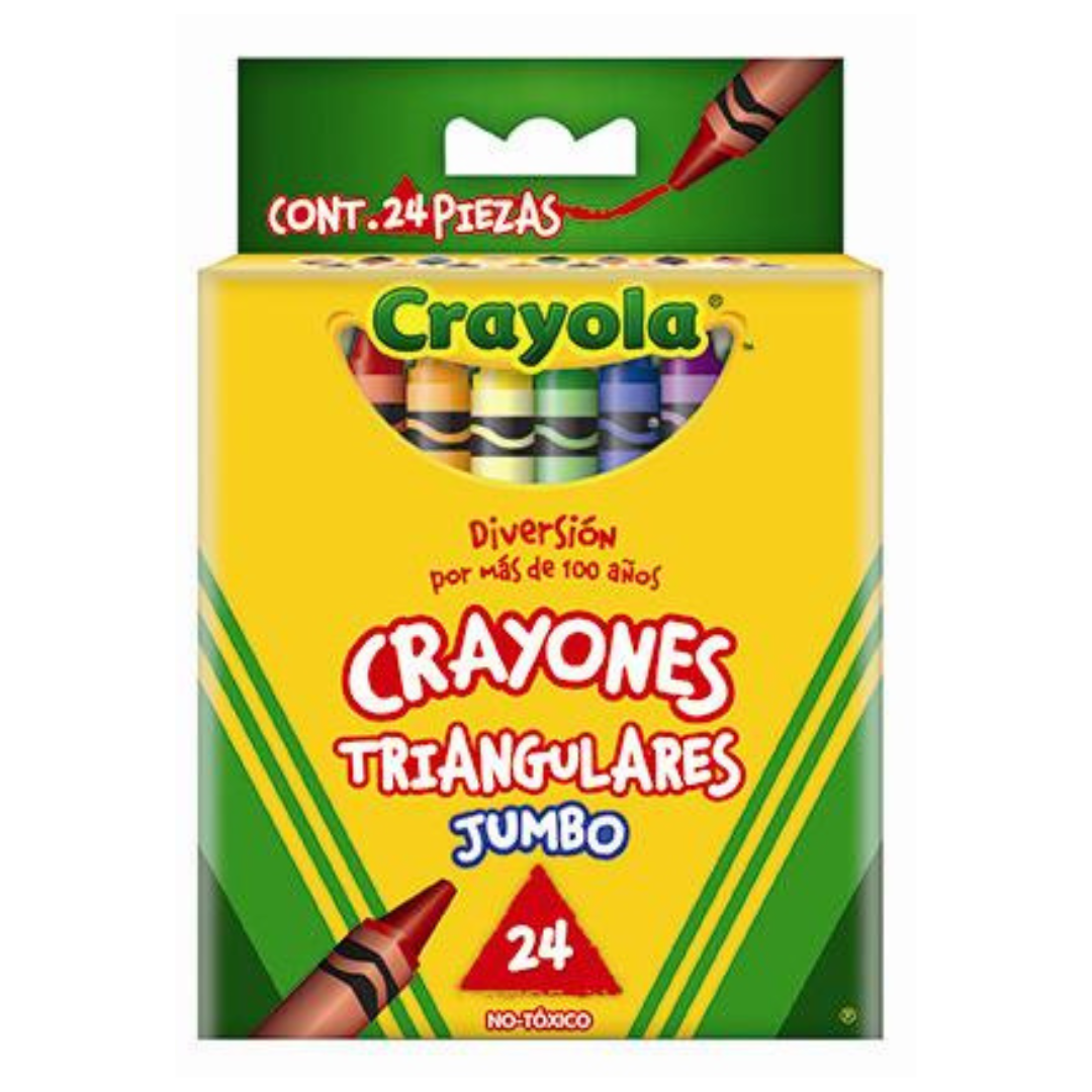 Crayon jumbo crayola 24pza. Triangular_0