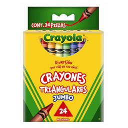 Crayon jumbo crayola 24pza. Triangular
