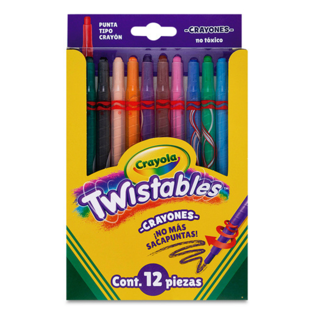 Crayones Giratorios Crayola Twistables (Largos) 12pza.