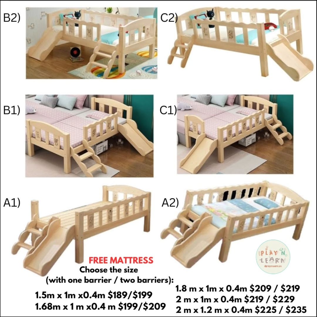WOODEN BED STAIRS AND SLIDE (PREORDER)