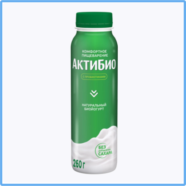 Йогурт пит АктиБио натуральный 260г_0