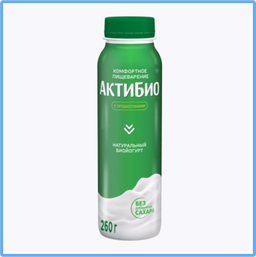 Йогурт пит АктиБио натуральный 260г
