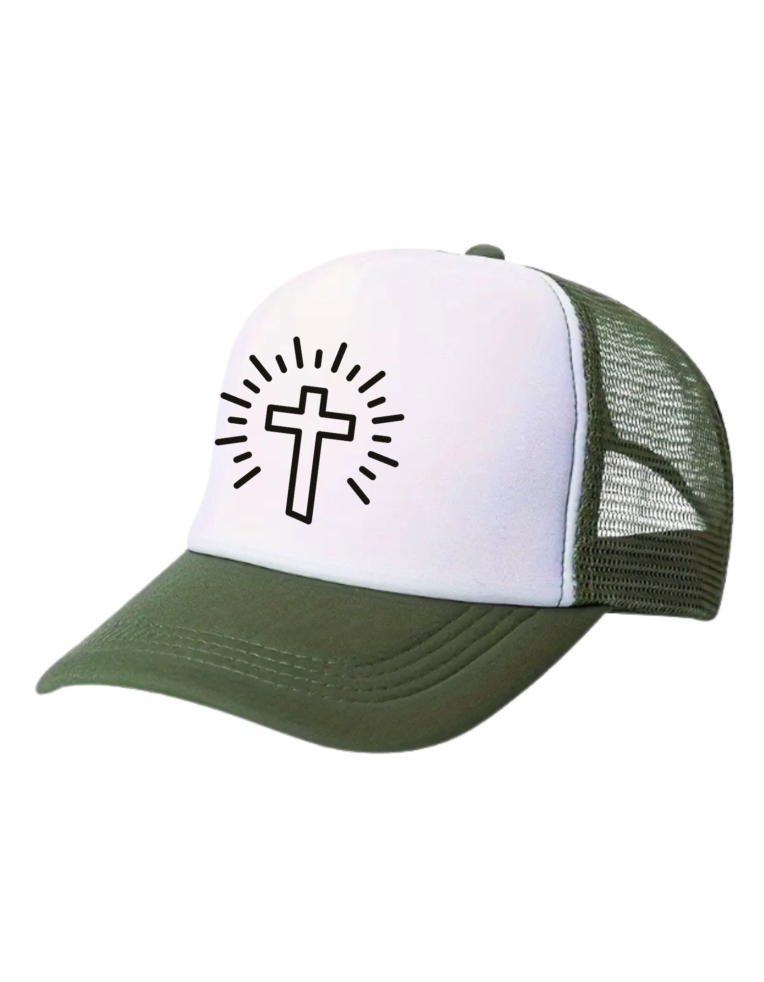 Cross Emblem Trucker Cap (Printed)_0