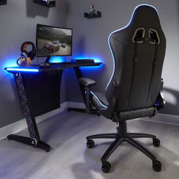 Cadeira Gamer Playstation ( Led RGB e Sistema de Som entregado)