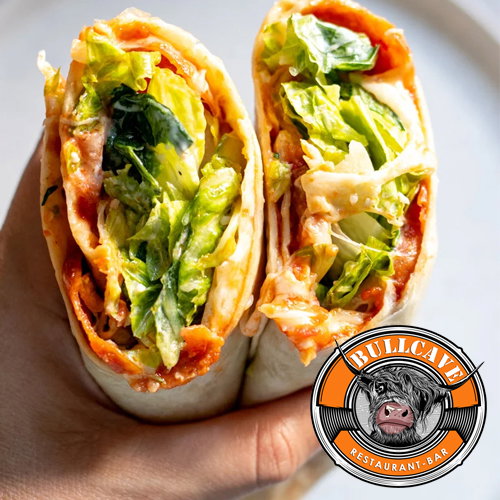 Pepperoni Caesar salad wrap