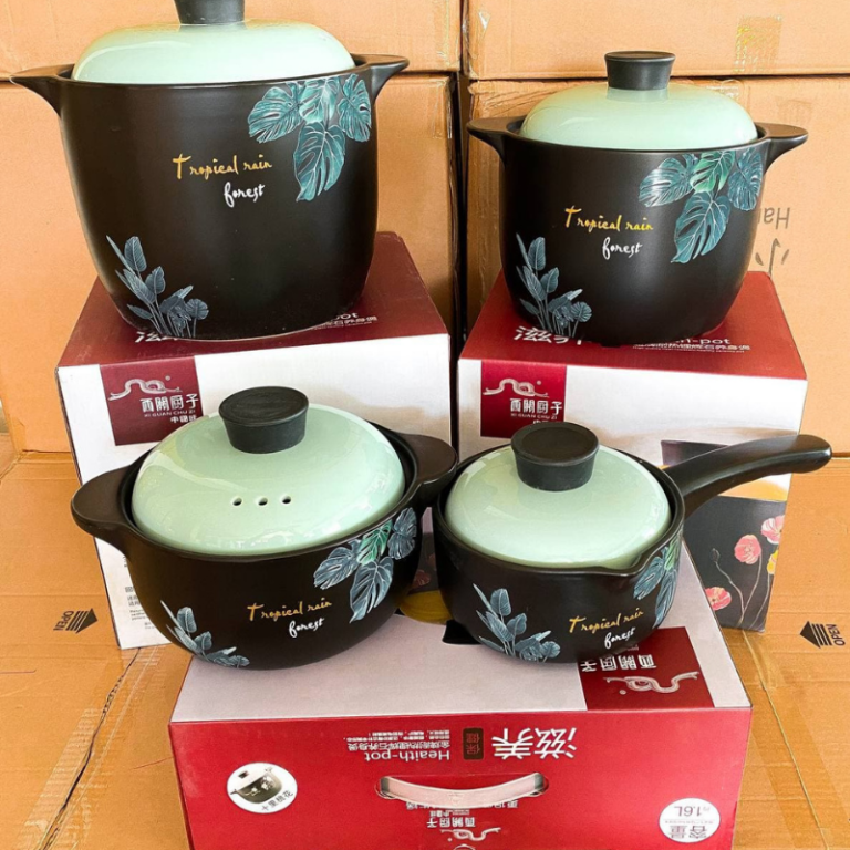 CERAMIC IRON CAST COOKING POT FLORAL_3