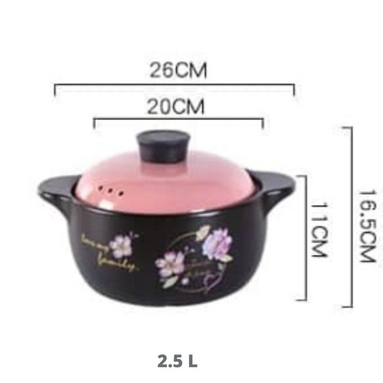 CERAMIC IRON CAST COOKING POT FLORAL_8