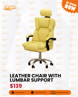 Leather Chair With Lumbar Support