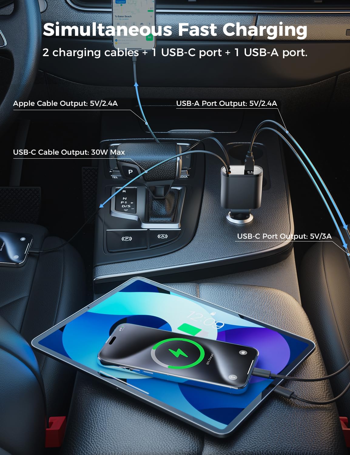 Fast charger Retractable-Voiture _4