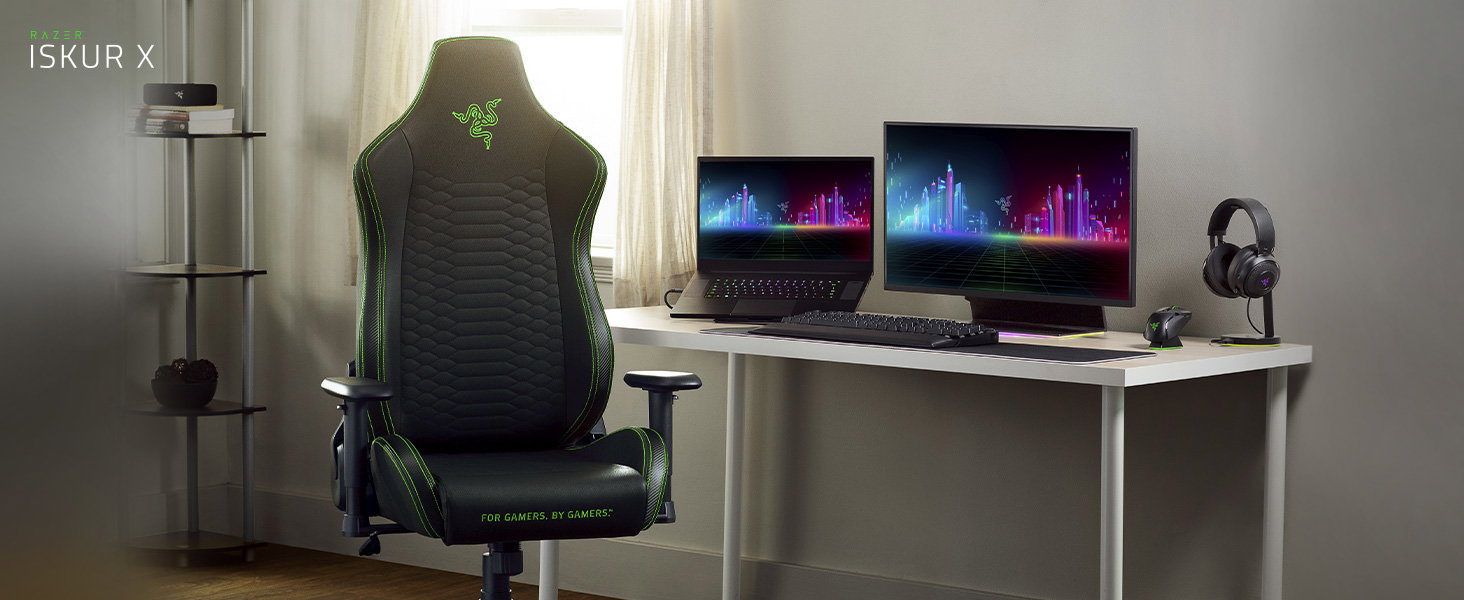Cadeira Gamer Razer Iskur XL, Preta, Suporte Lombar Móvel, Almofada de Espuma de Alta Densidade, Apoio de Braço 4D, Almofada de Cabeça_1