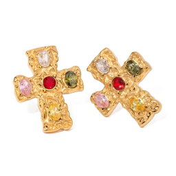 Vintage Cross Earrings 