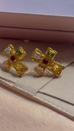 Vintage Cross Earrings 