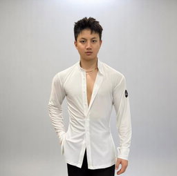 KD -Stand Collar Cardigan Mesh [Top]
