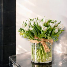 TULIPS VASE ARRANGEMENT 