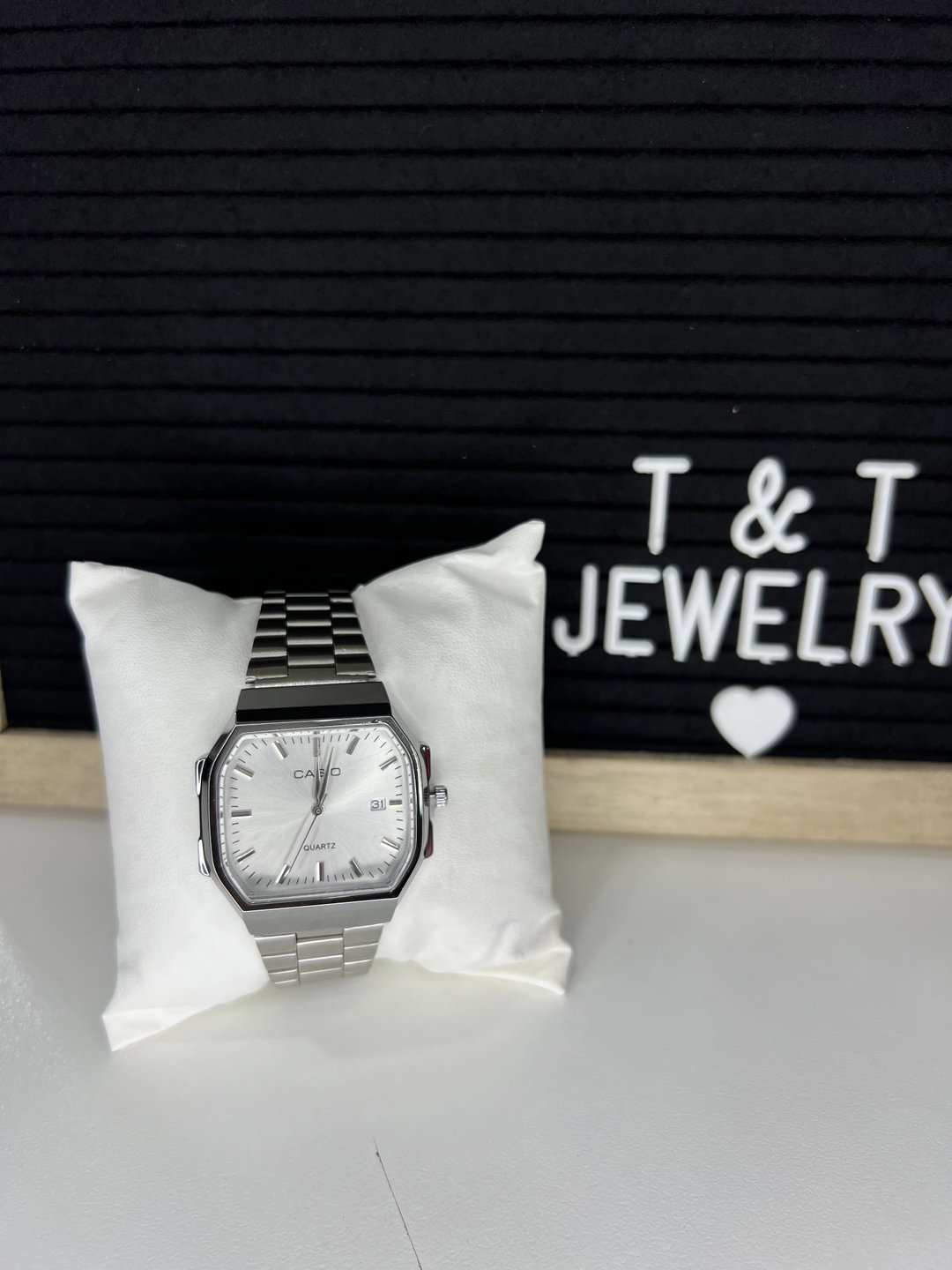Silver Watch with white 