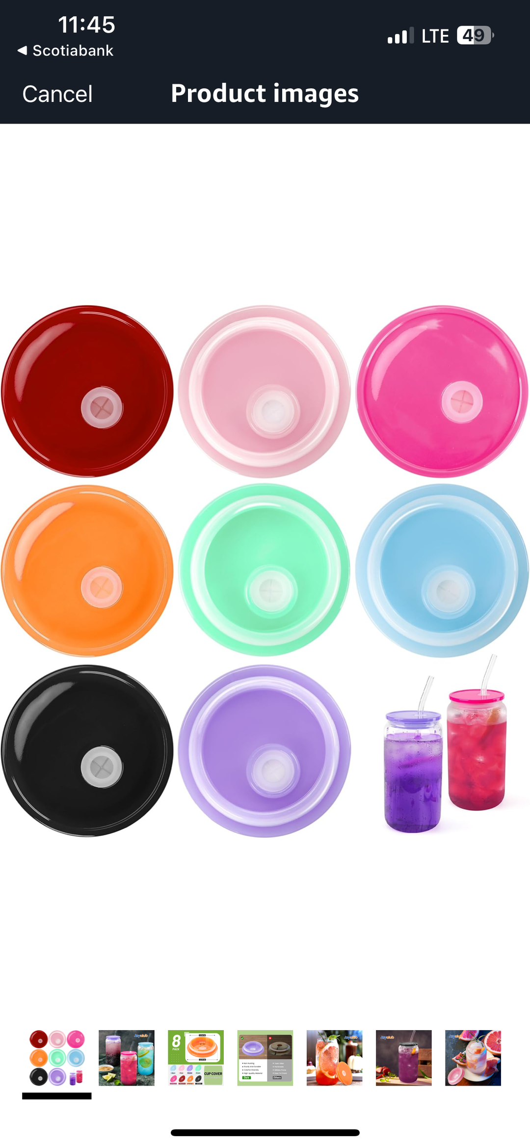 Acrylic Lid for 16 oz / 20 oz Glass Cups