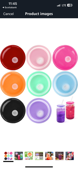 Acrylic Lid for 16 oz / 20 oz Glass Cups