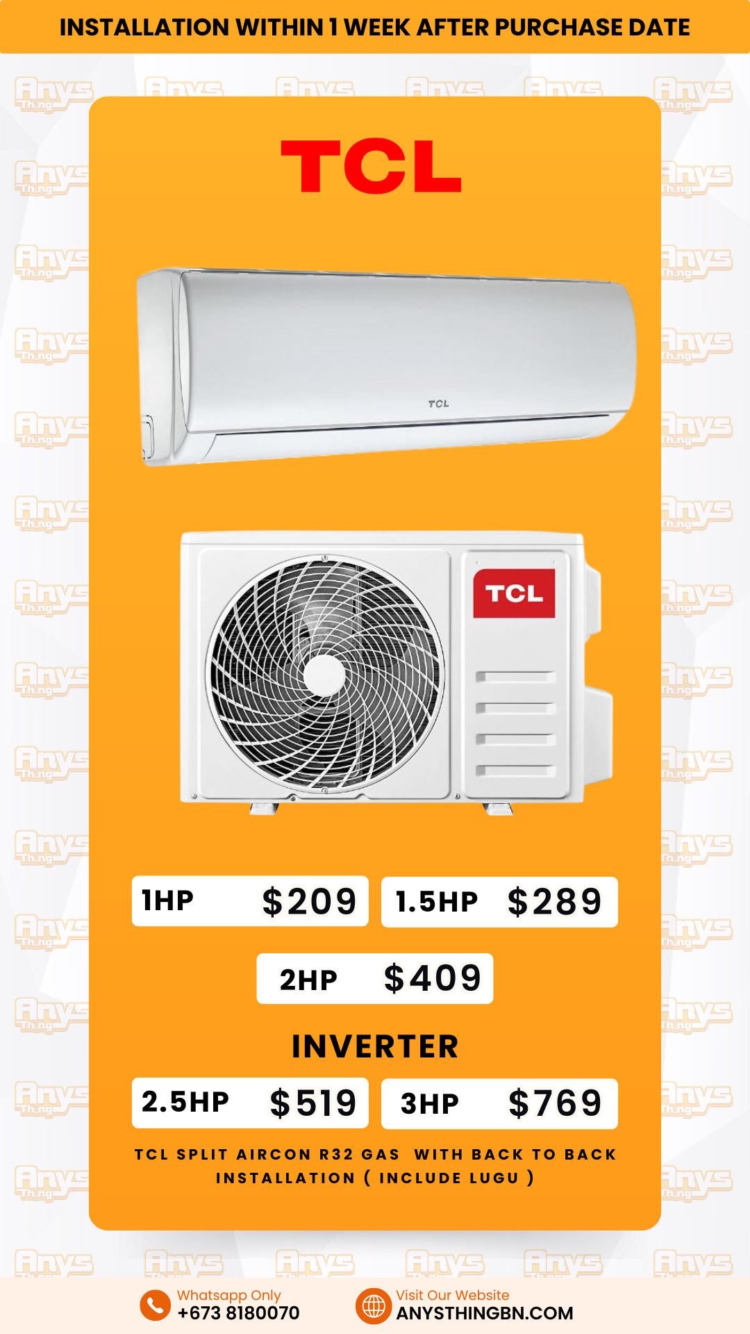 TCL Split Air Conditioner