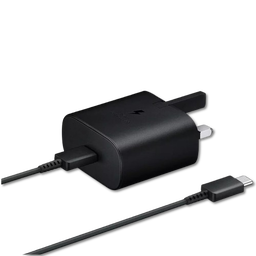 Samsung PD Fast Charger 25W 3 Pin + USB-C to USB-C Cable
