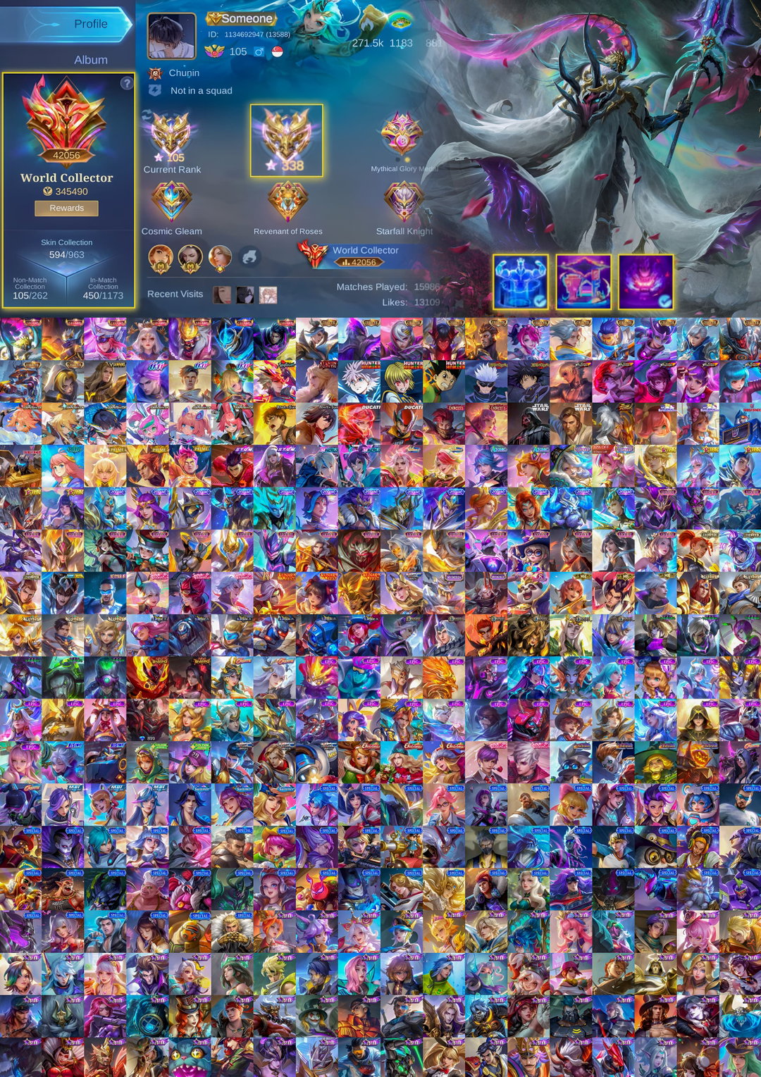 [World Collector 42K] 594 Skins